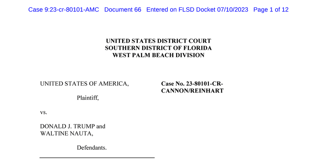 Read the documentFormer President Donald J. Trump’s lawyers requested that a federal judge indefinitely postpone his trial on charges of illegally retaining classified documents after he left office.